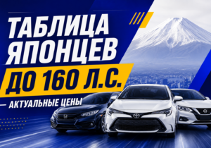 ТАБЛИЦА ЯПОНЦЕВ ДО 160 Л.С. — АКТУАЛЬНЫЕ ЦЕНЫ
